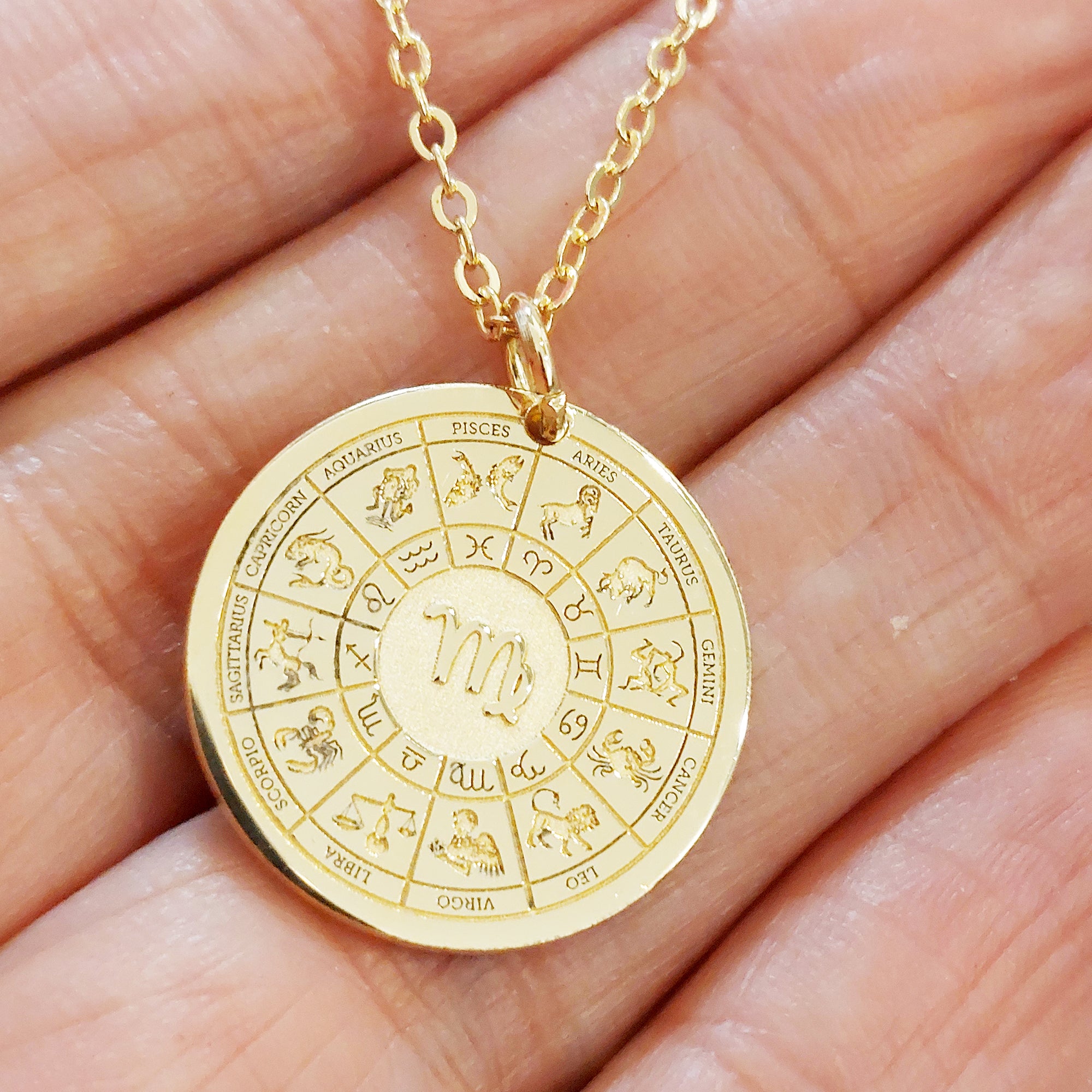 Virgo Zodiac Charm Necklace