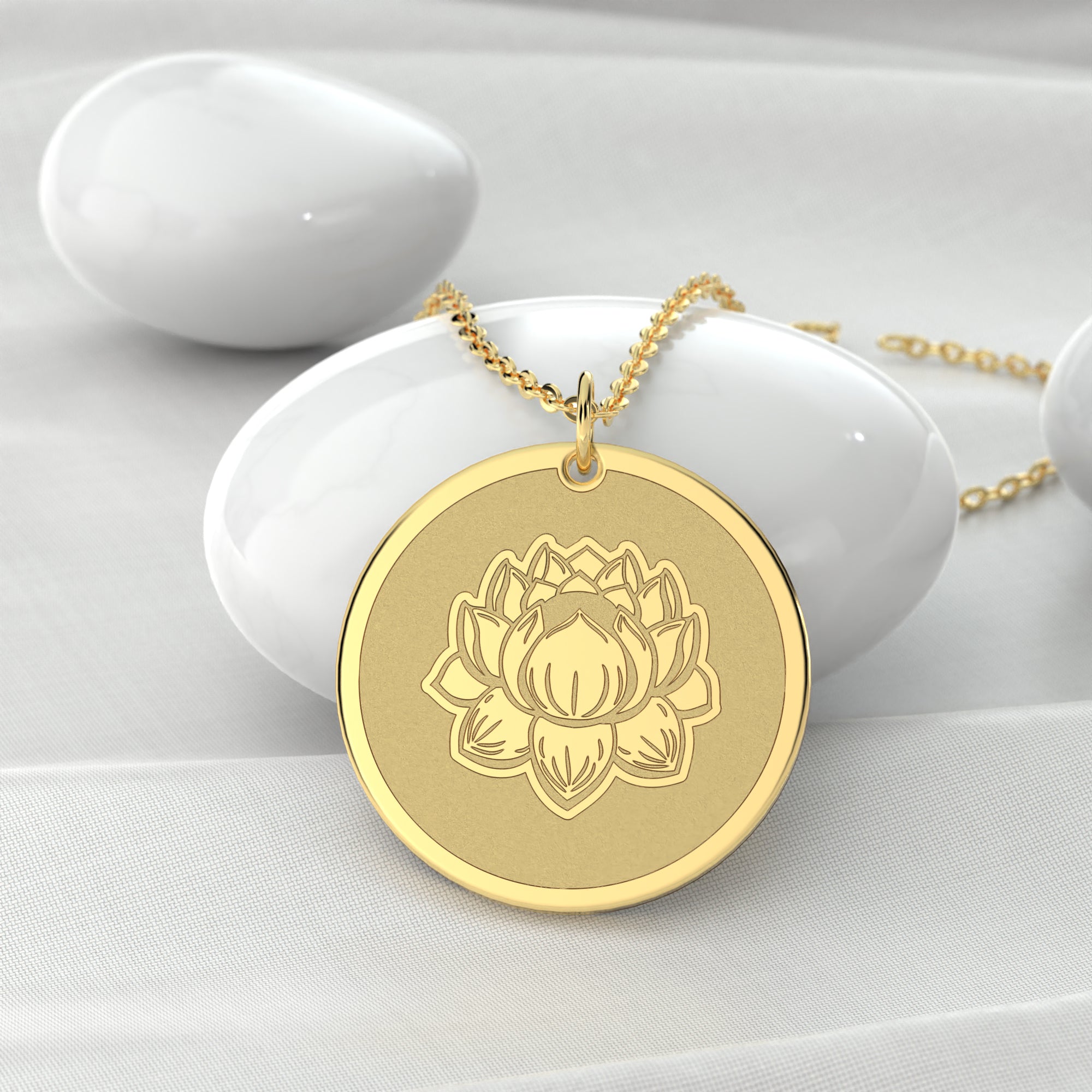 Water Lily Disc Pendant