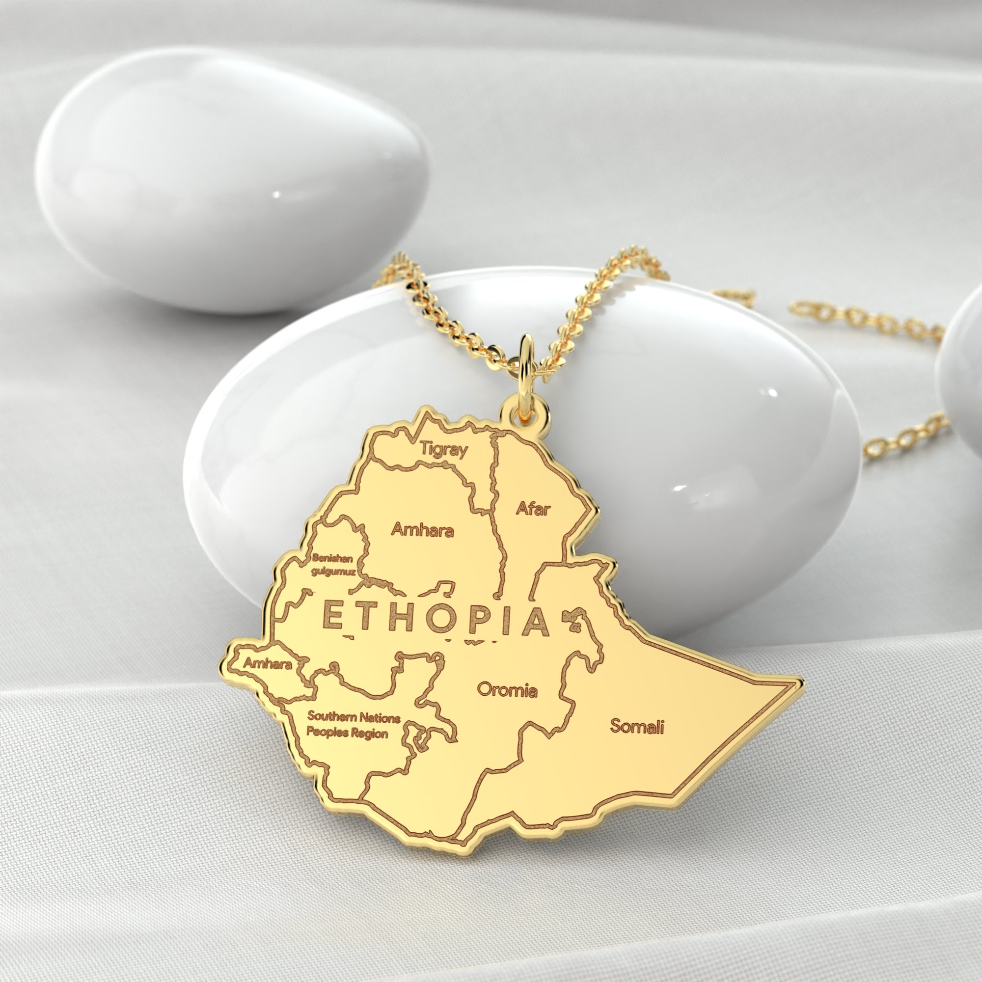 שרשרת מפת אתיופיה